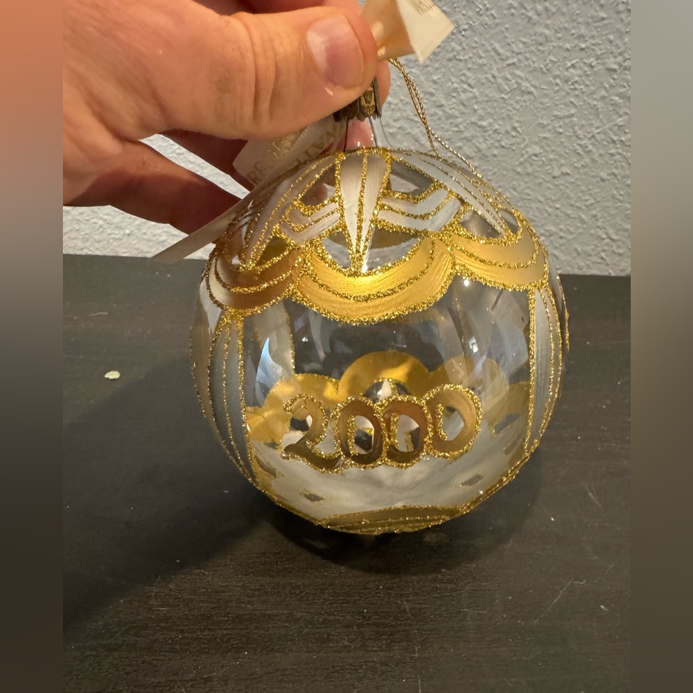 Waterford Holiday Heirlooms 2001 Ornament Nostalgic Collection New Year Ball